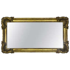 Large Classical Overmantel Mirror with Carved Cornucopias, circa 1840