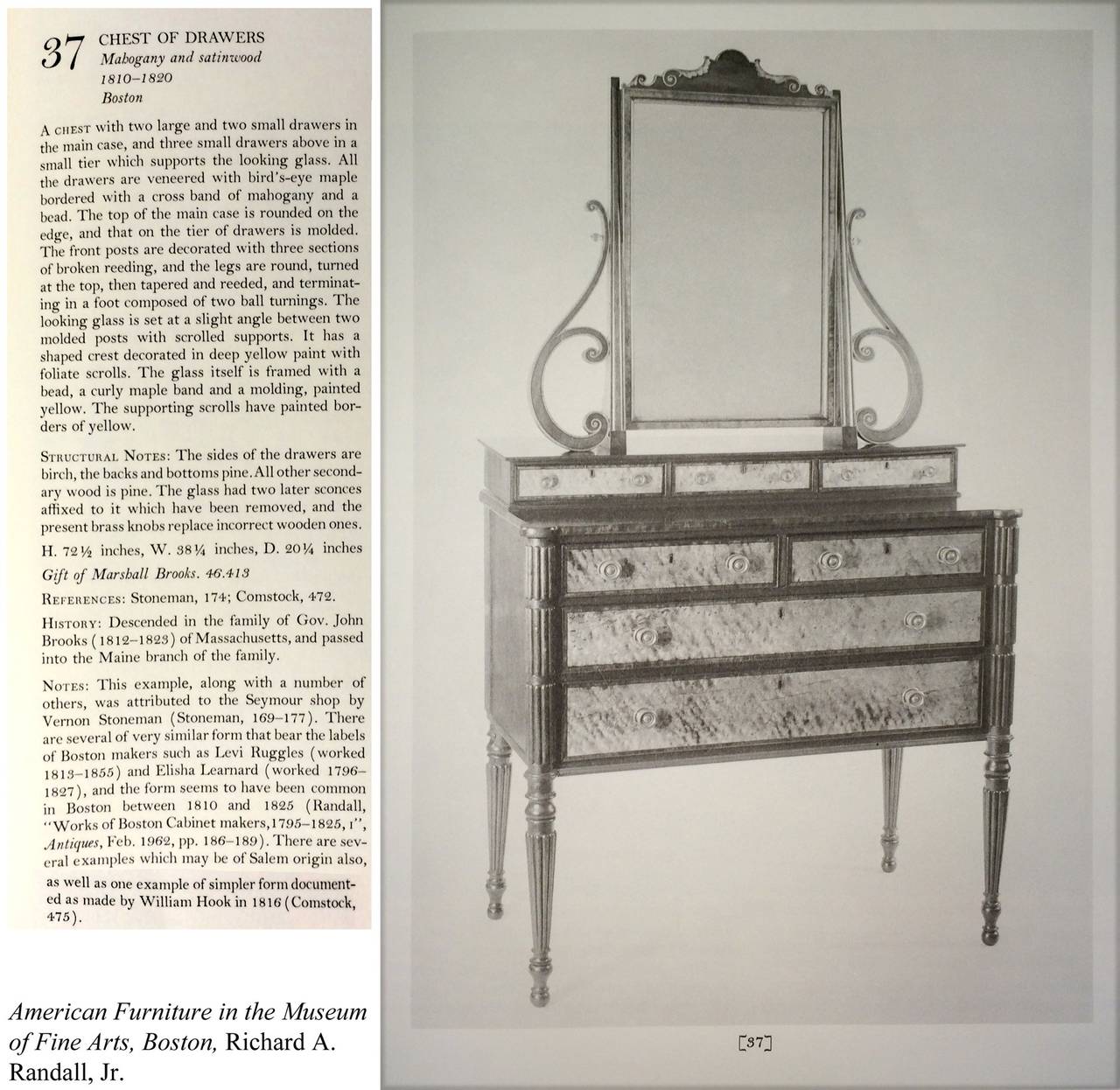 Federal Sheraton Bird's-Eye Dressing Table, Thomas Seymour, Boston, circa 1810 For Sale 4