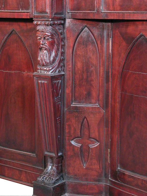 Monumental Mahogany Neoclassical Sideboard, Baltimore In Excellent Condition In Providence, RI