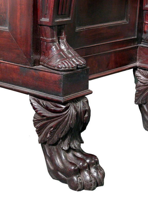 19th Century Monumental Mahogany Neoclassical Sideboard, Baltimore