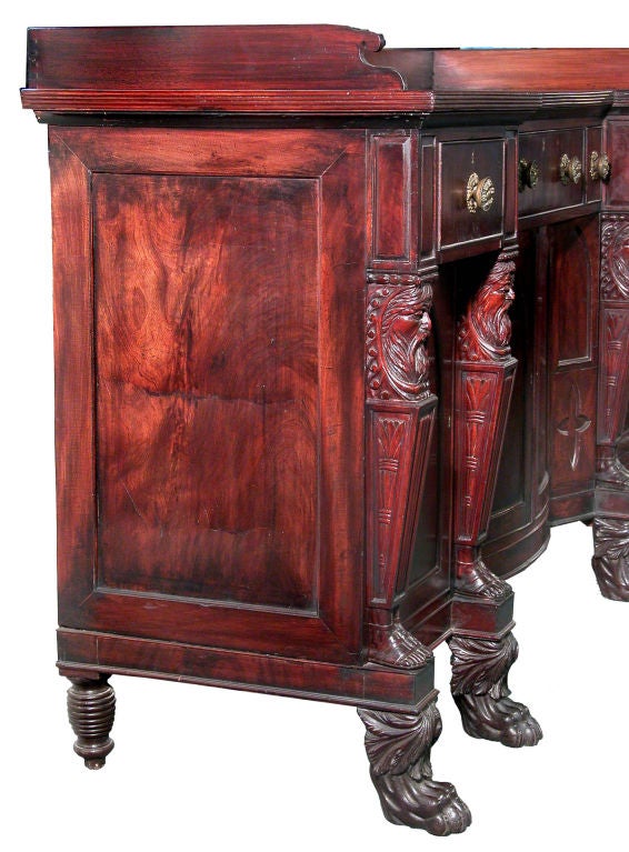 Monumental Mahogany Neoclassical Sideboard, Baltimore 1