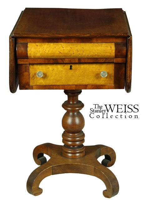 Cherry and Maple Classical Worktable, New England