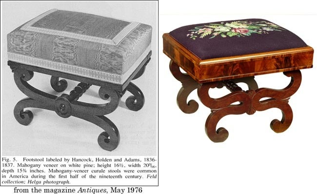 Pair of Classical Mahogany Footstools In Good Condition For Sale In Providence, RI