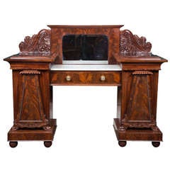 Antique Classical Carved Mahogany Sideboard, Baltimore, circa 1820