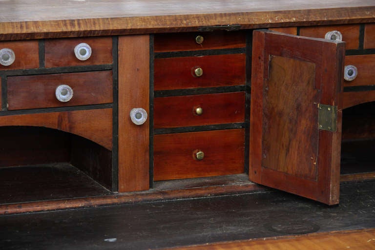 Federal Tiger Maple Slant Lid Desk, Midwest Ohio Region, circa 1825 For Sale 1