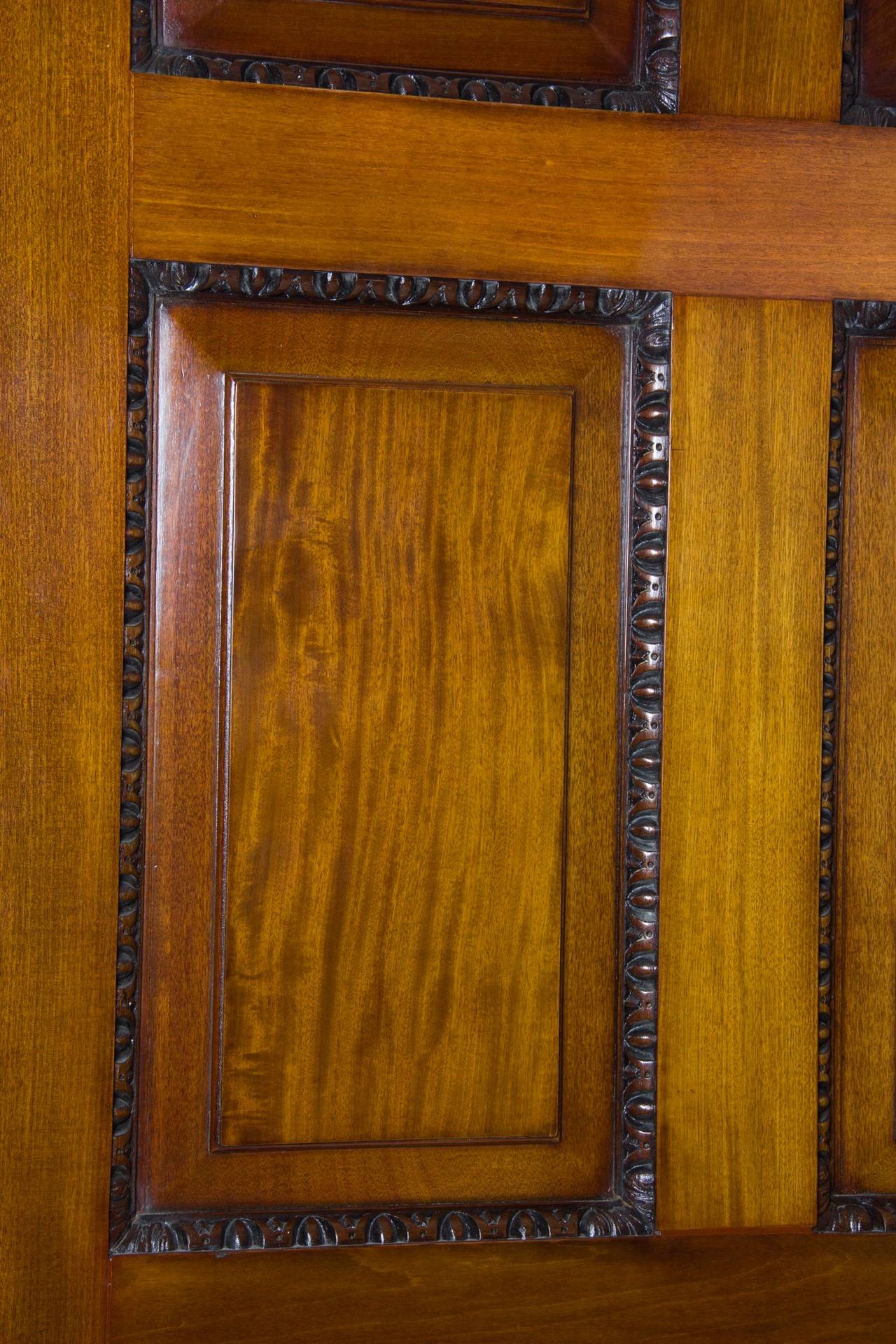 American Mahogany Chippendale Interior Doors with Original Paktong Hardware For Sale