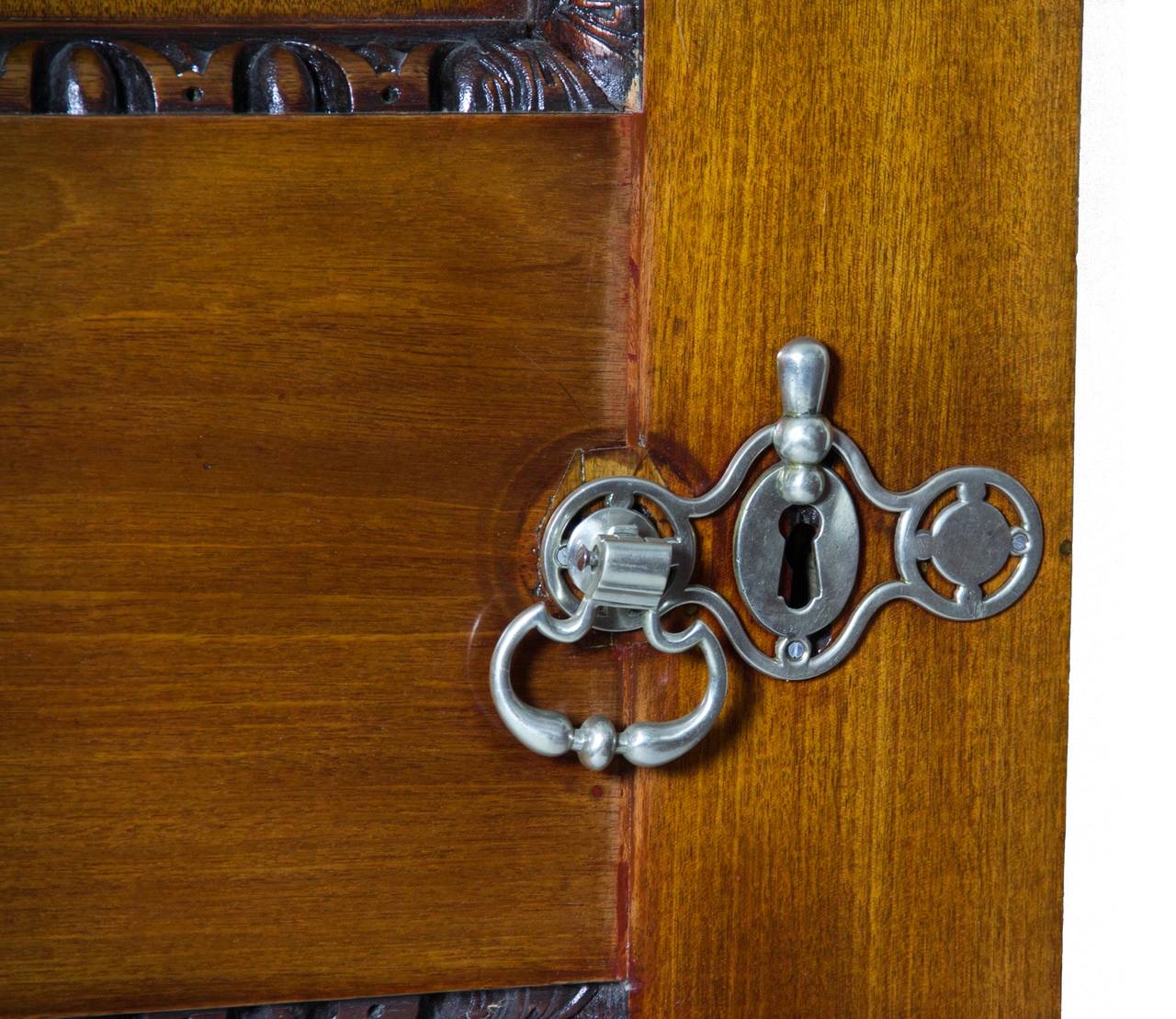 18th Century Mahogany Chippendale Interior Doors with Original Paktong Hardware For Sale