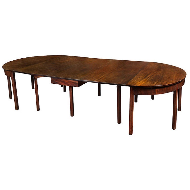 Mahogany Chippendale Banquet Table, American For Sale