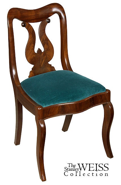 Six Mahogany Neoclassical Klismos Chairs Attributed to Phyfe