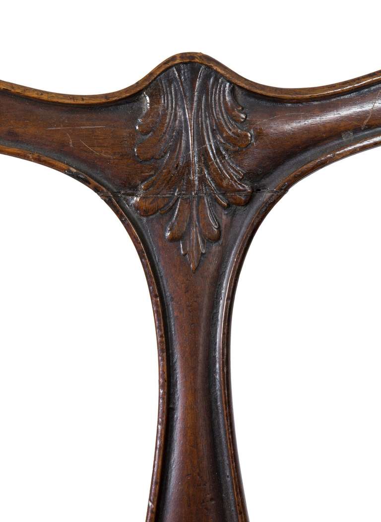 19th Century George III Style Carved Mahogany Settee with Ram’s Head Arms
