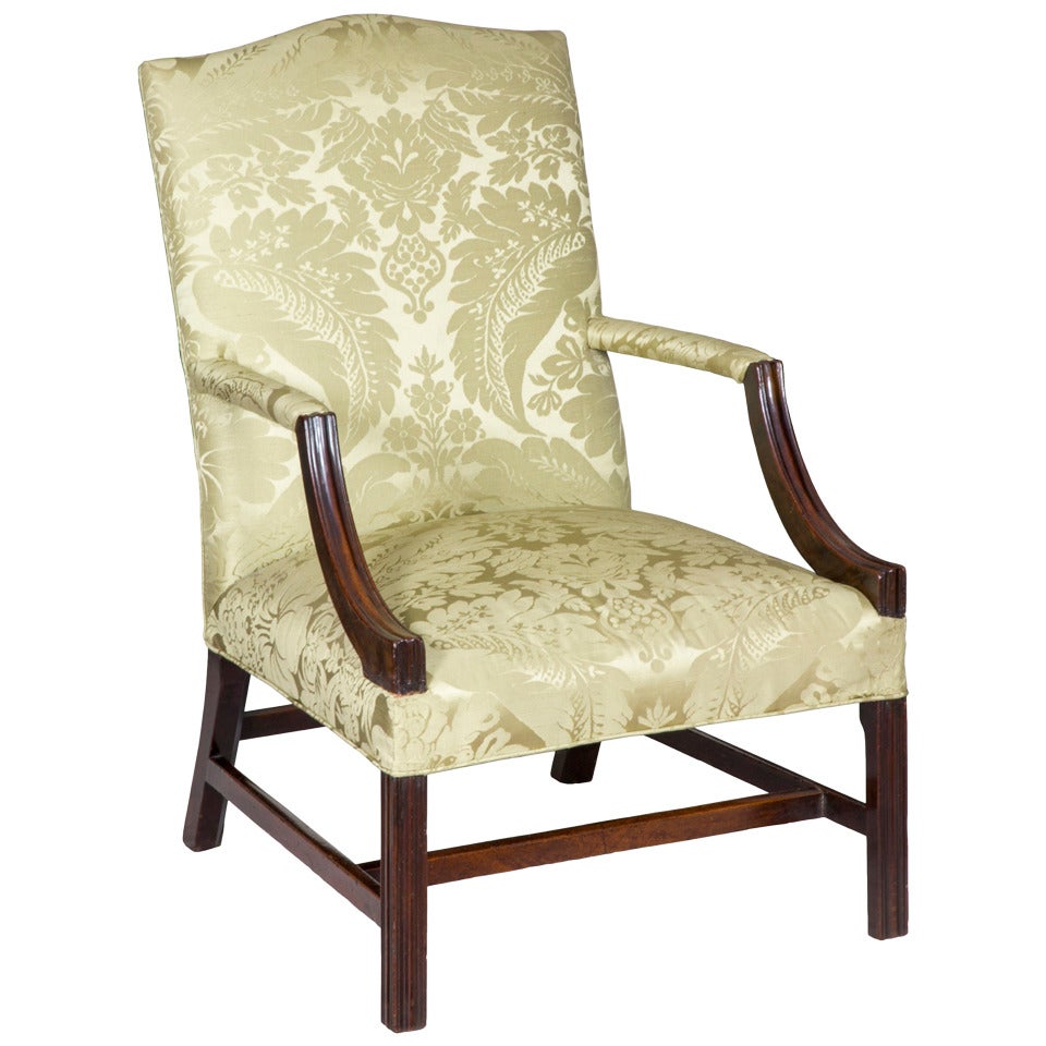 George III Chippendale Mahogany Library Chair, circa 1800