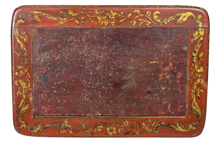 18th Century and Earlier Paint Decorated Work Table