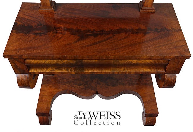 Rare Mahogany Neoclassical Dressing Table, Boston