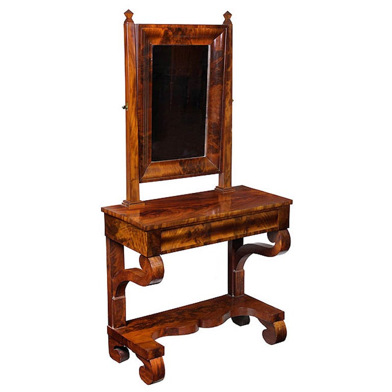 Classical Carved Mahogany Dressing Table, Philadelphia at 1stDibs