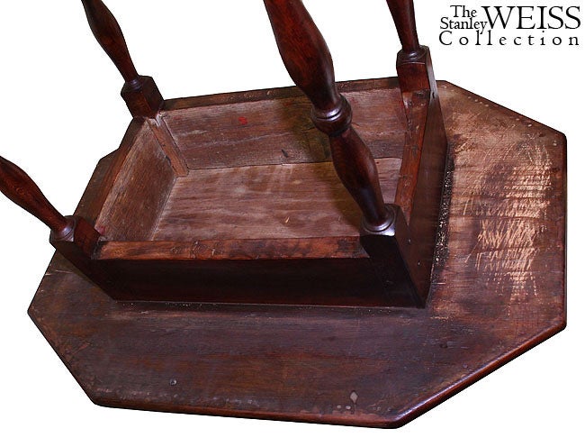 18th Century and Earlier Maple William and Mary Splay-leg Canted Top Tavern Table