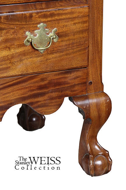 Diminutive Chippendale Three-Drawer Chest on Claw and Ball Feet In Excellent Condition For Sale In Providence, RI