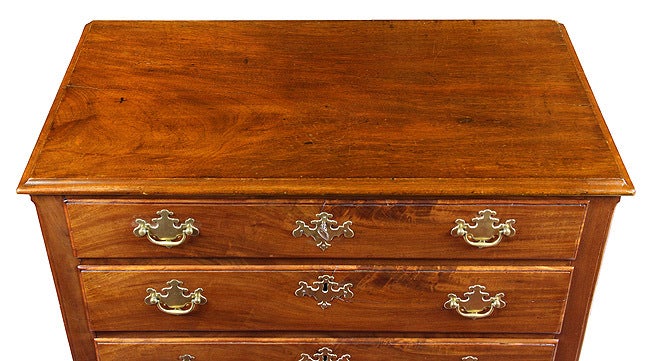 18th Century Diminutive Chippendale Three-Drawer Chest on Claw and Ball Feet For Sale