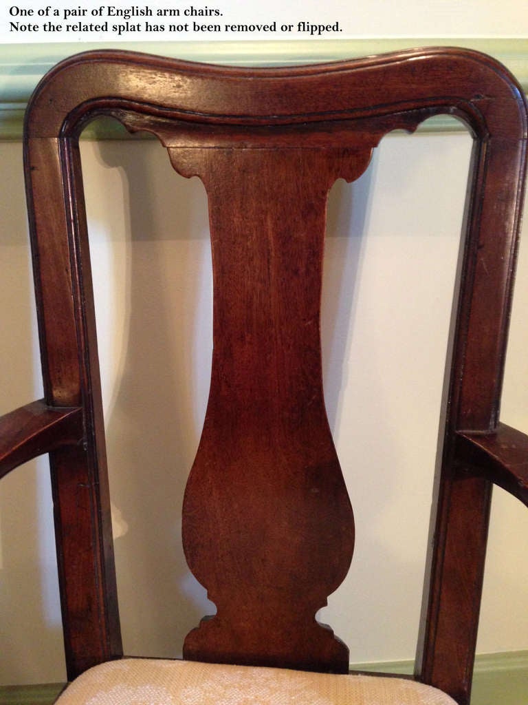 William and Mary Tall Back Cherry Armchair, CT, Possibly Colchester For Sale 1