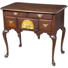 Antique Queen Anne Carved Maple Poplar and White Pine Dressing Table, Boston, circa 1750