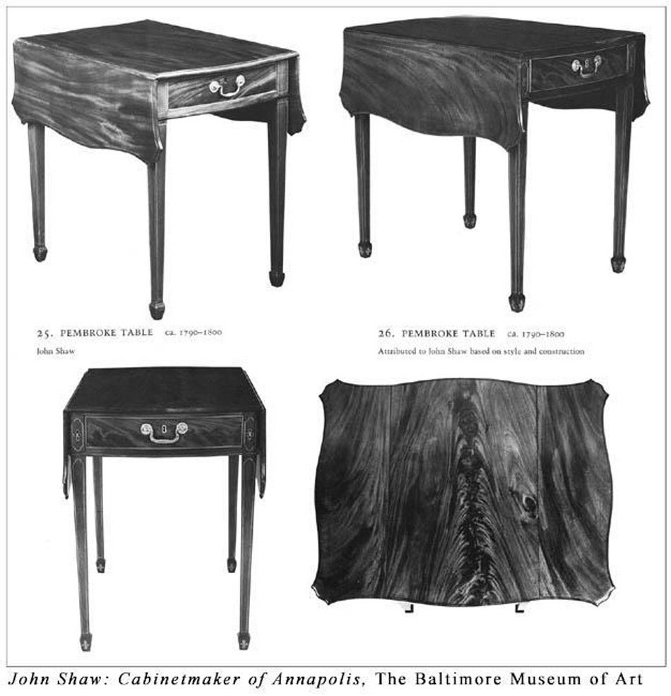 Mahogany Pembroke Table Attributed to John Shaw, Annapolis, Maryland, circa 1800 3
