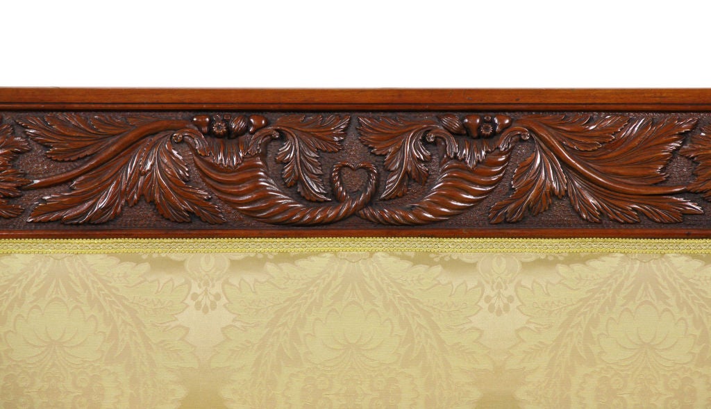 American Carved Mahogany Classical Sofa, Probably Georgetown, D.C