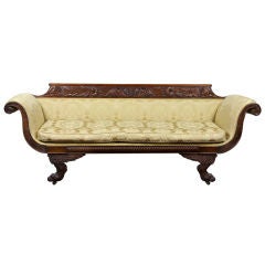 Antique Carved Mahogany Classical Sofa, Probably Georgetown, D.C