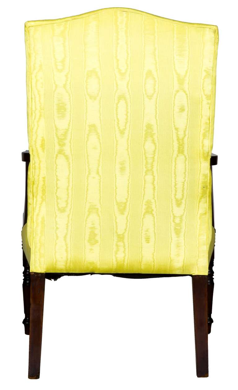 American Mahogany Federal Hepplewhite Lolling Chair, Massachusetts, Circa 1780-1800