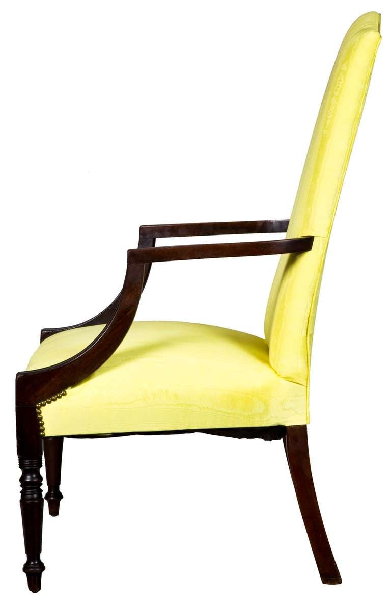 Mahogany Federal Hepplewhite Lolling Chair, Massachusetts, Circa 1780-1800 1