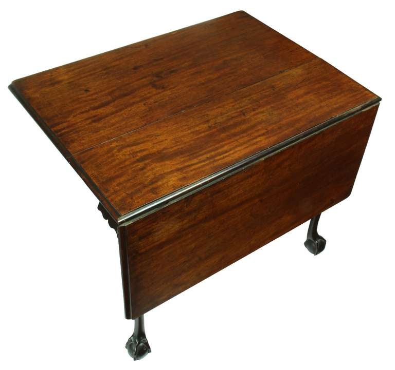 mahogany drop leaf claw foot table