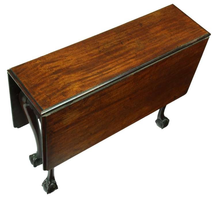 antique drop leaf table with claw feet