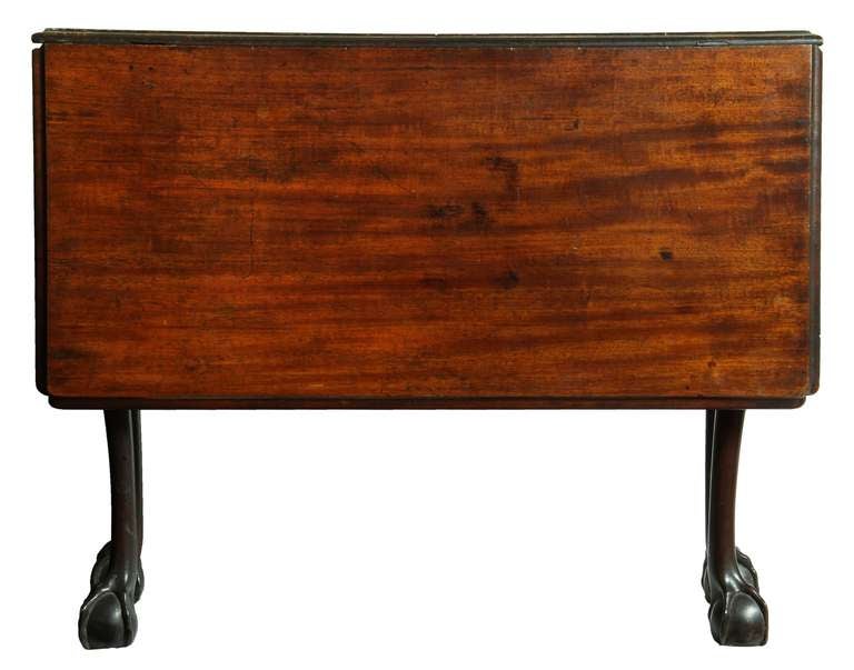 claw foot drop leaf table