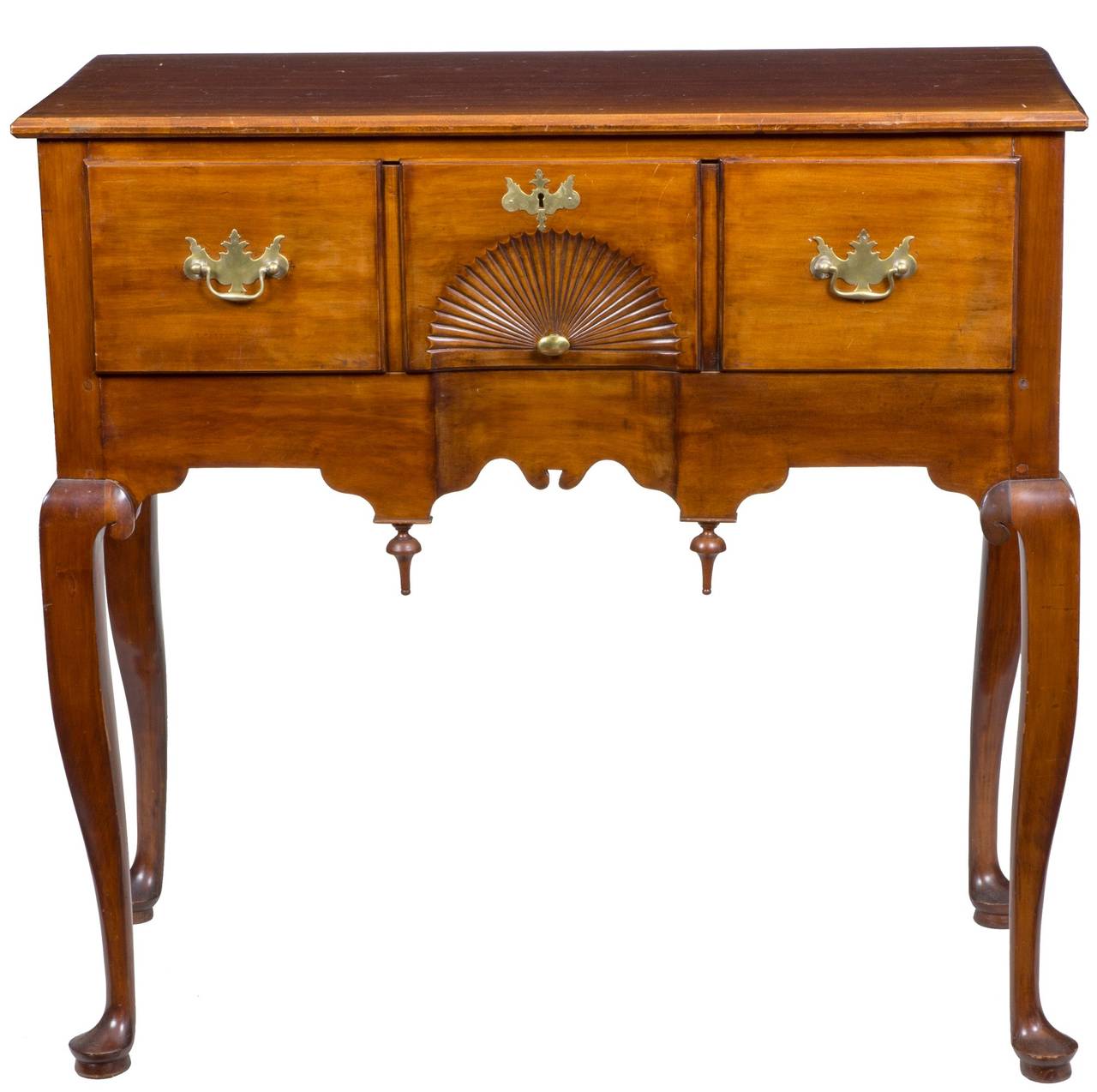 Mahogany Queen Anne Highboy Base (Now Server), circa 1770 In Excellent Condition In Providence, RI