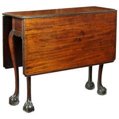 Chippendale Mahogany Drop Leaf Table, Claw and Ball Feet,  Salem, c.1780