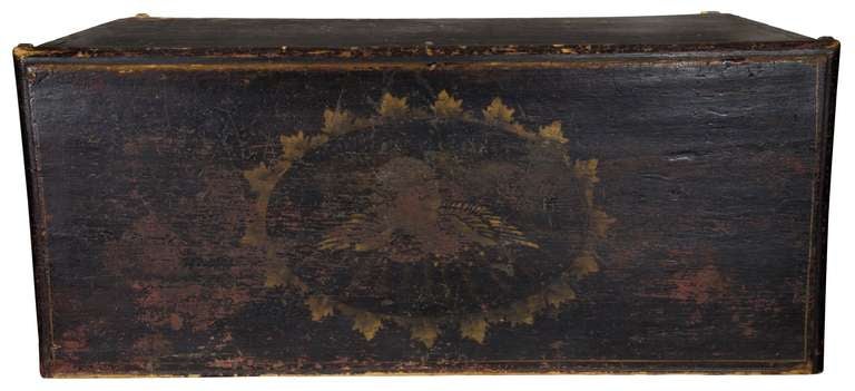 Eagle Stencilled Sea Chest, circa 1800 For Sale 2