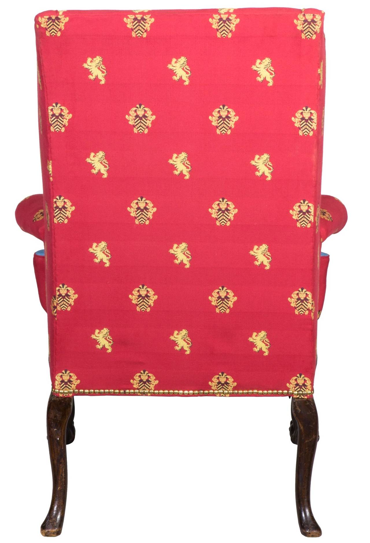 George III Wing Chair with Carved Claw and Ball Feet, England, circa 1730