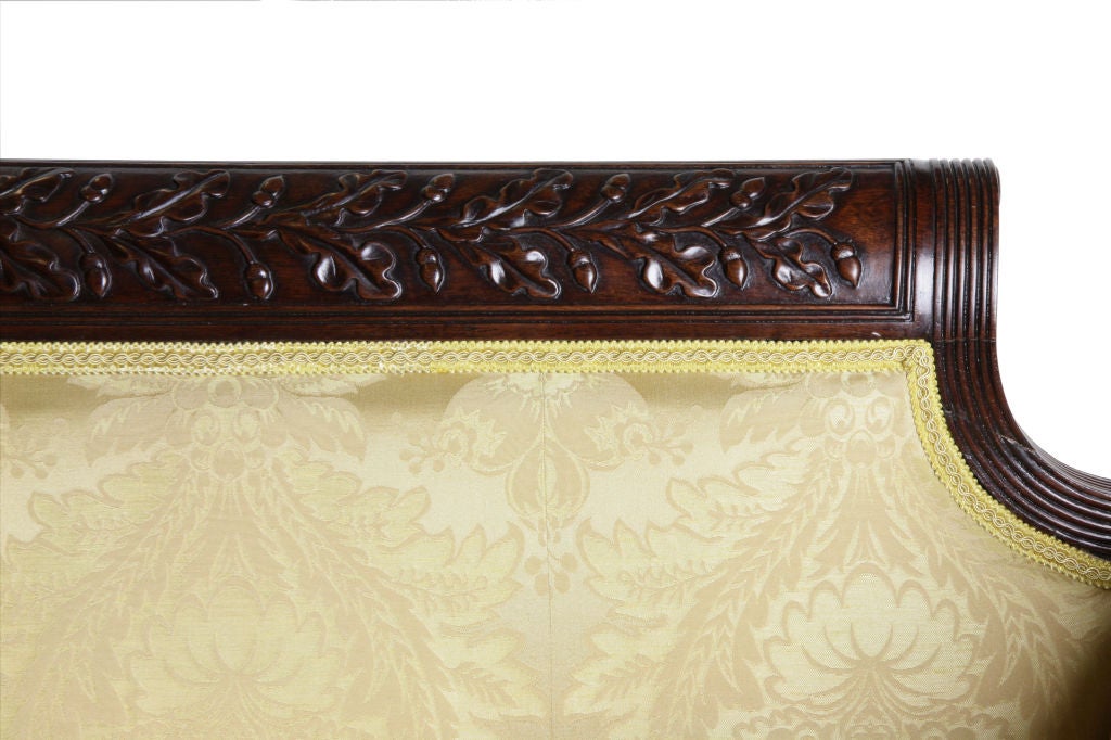 American Highly Carved Classical Mahogany Sofa