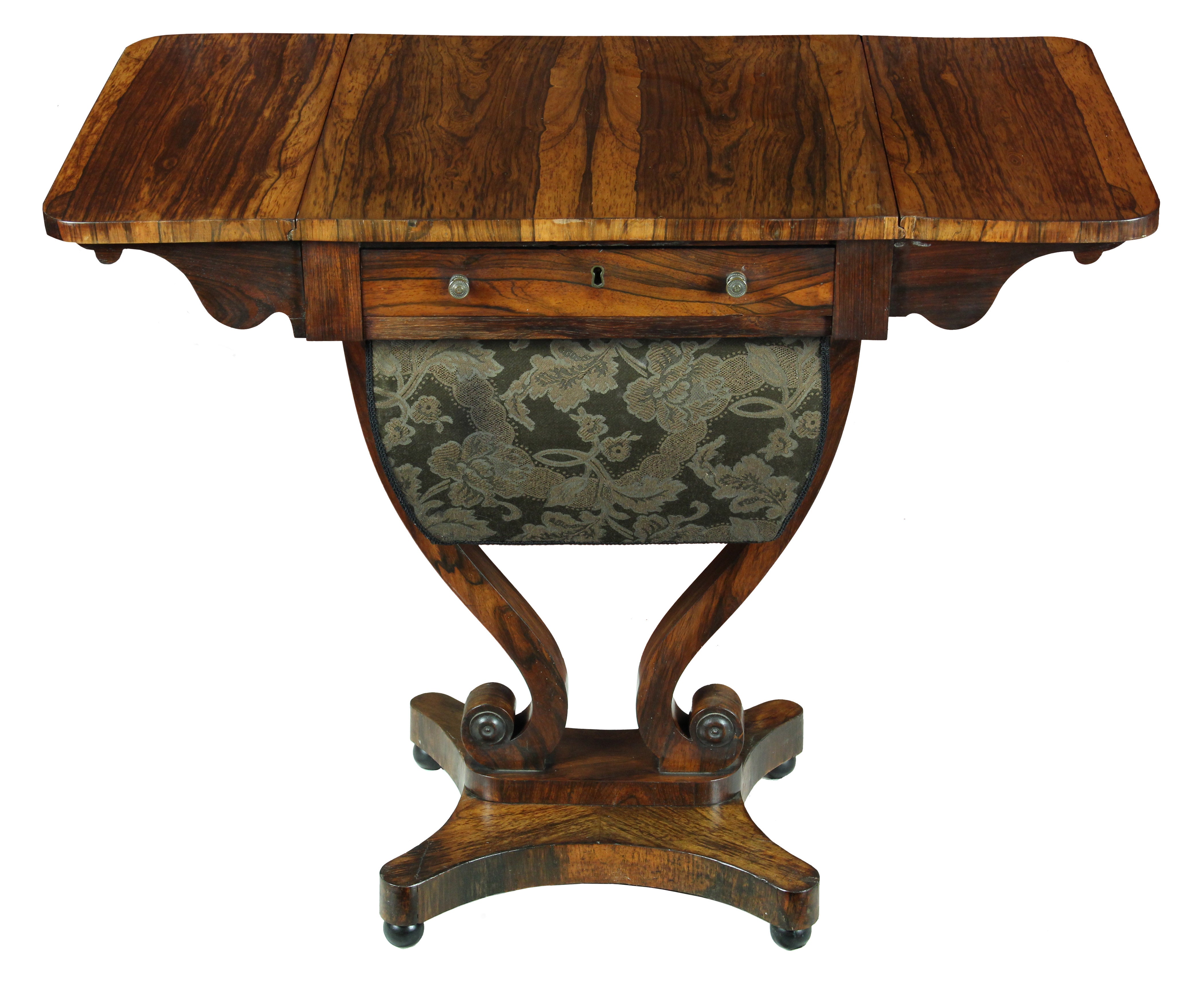 Classical Regency Rosewood Work Table, England, circa 1810-1830 For Sale