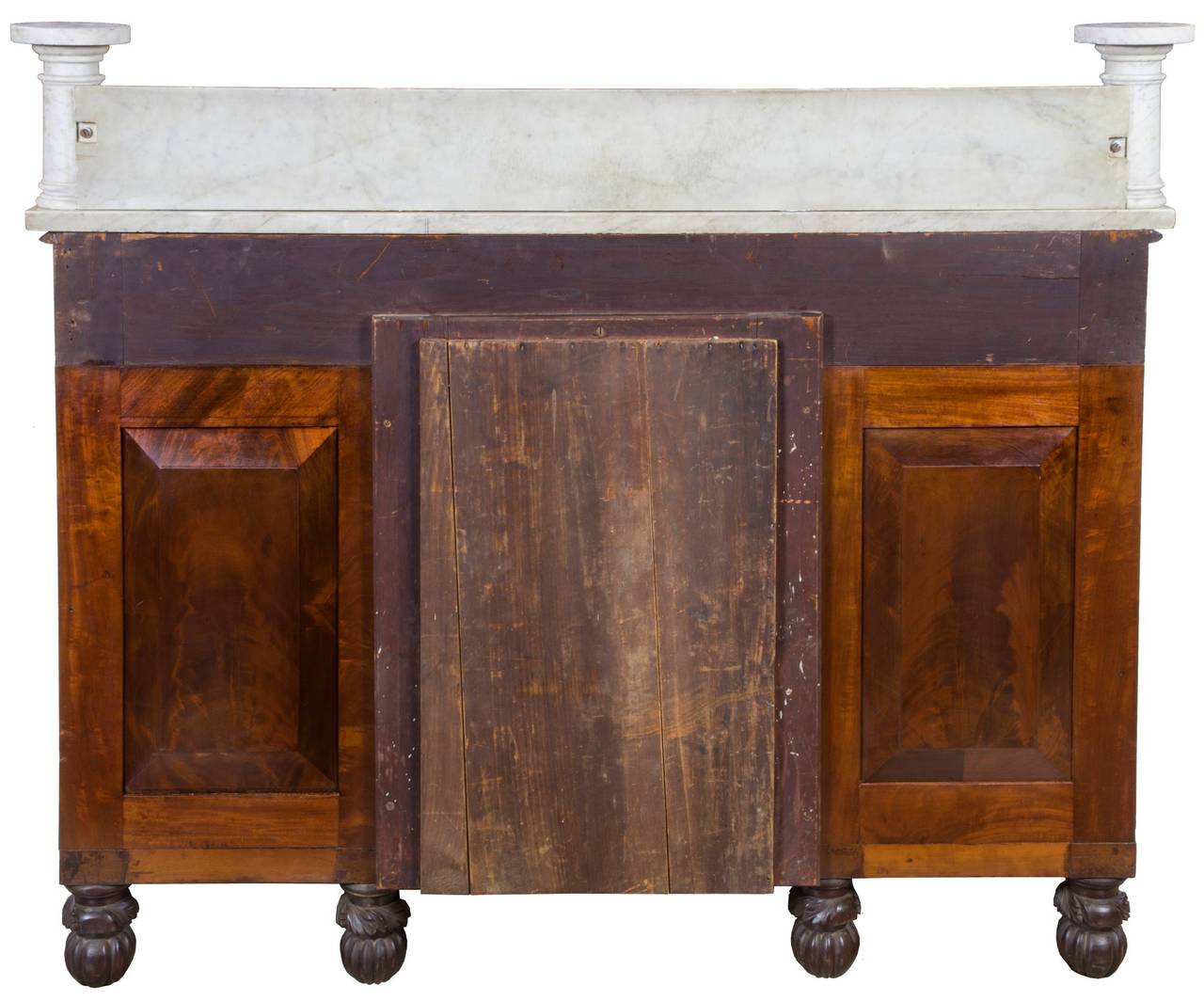 Mahogany and Marble Classical Server or Sideboard, NY, circa 1825-1835 For Sale 1