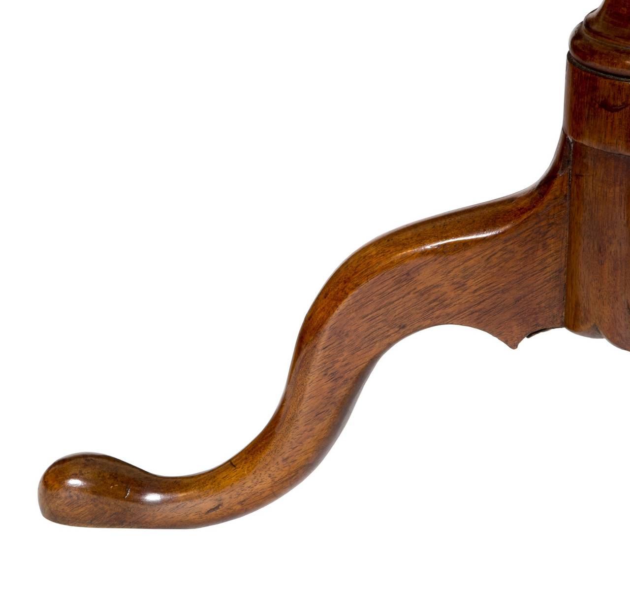 Chippendale Walnut Dish Top Tilt-Top Candle Stand, Philadelphia, circa 1760 For Sale