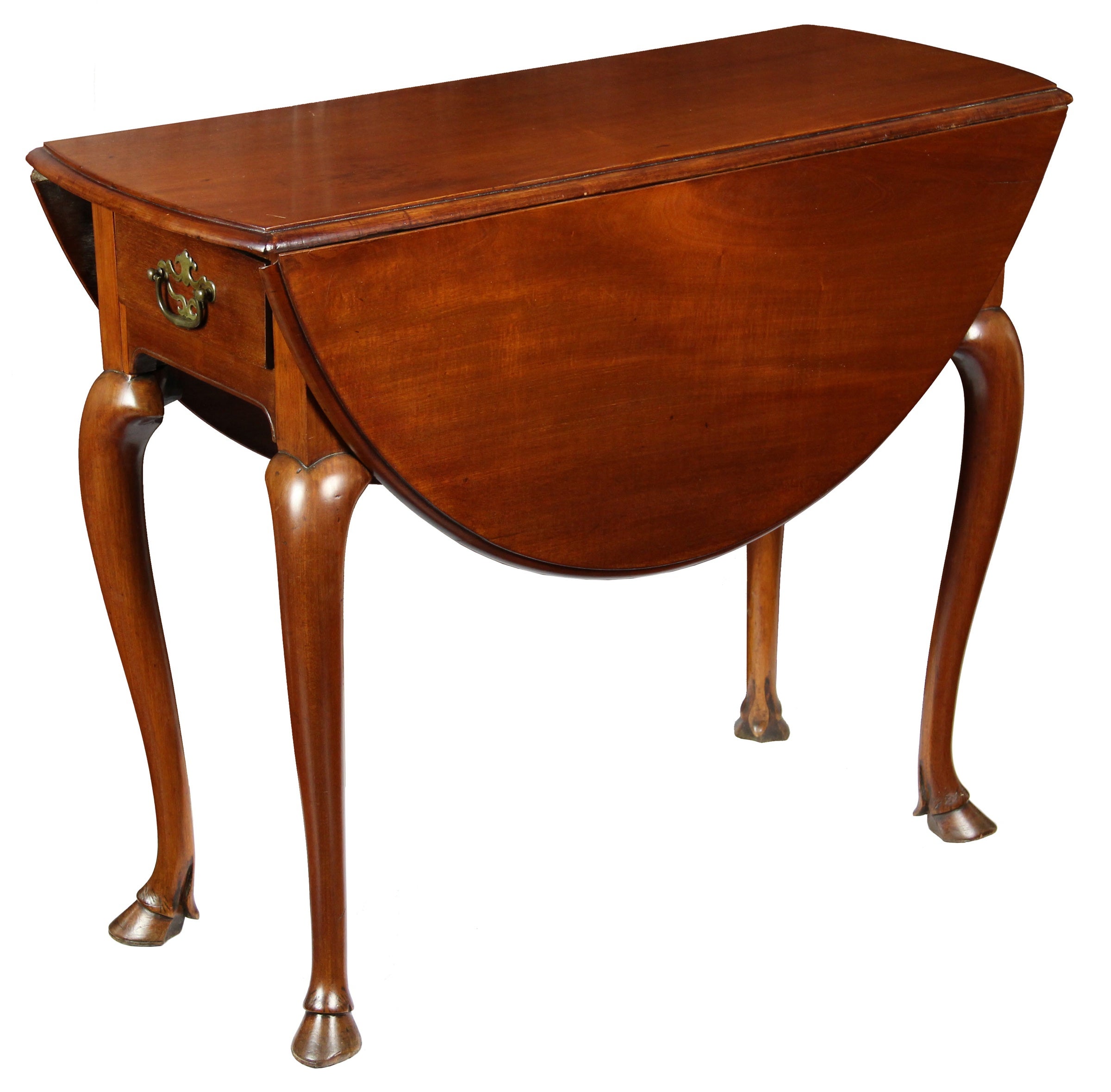 Rare Hoofed Queen Anne Pembroke Table For Sale