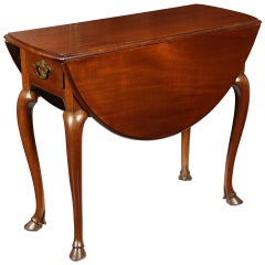 Rare Hoofed Queen Anne Pembroke Table 11