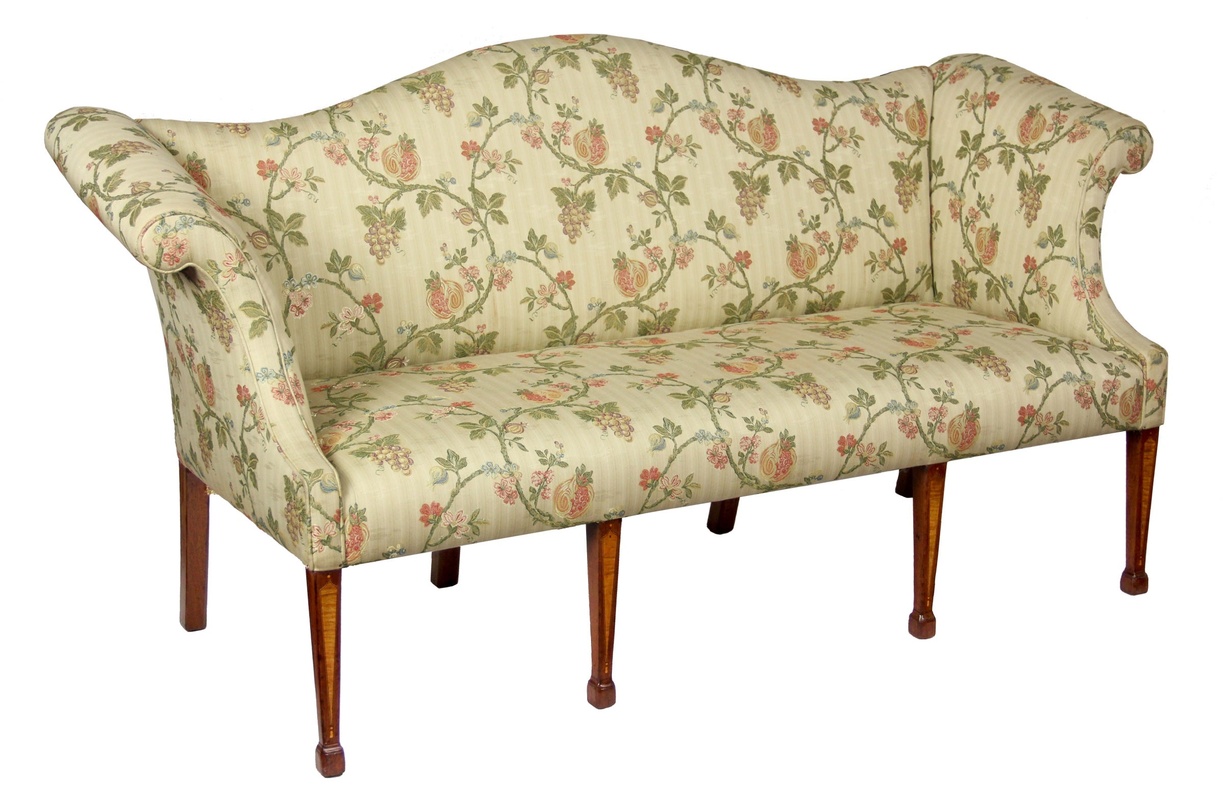 Diminutive Mahogany and Satinwood Hepplewhite Settee, England, circa 1800