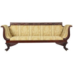 Carved Mahogany Classical Sofa with Dolphins, circa 1810, New York 6
