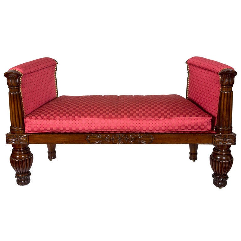 Magnificent Classical Mahogany Window Seat Vose School