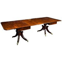 Fine Classical Mahogany Pedestal Dining Room Table, Boston, circa 1820 10