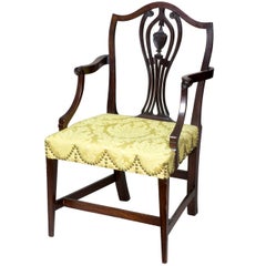 Used Mahogany Hepplewhite Armchair, Rhode Island or Connecticut, circa 1800