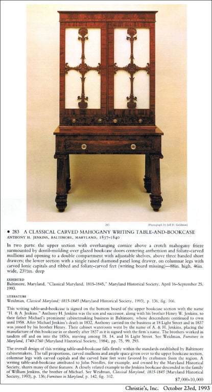 Classical Bookcase on Stand, Baltimore, Maryland 2