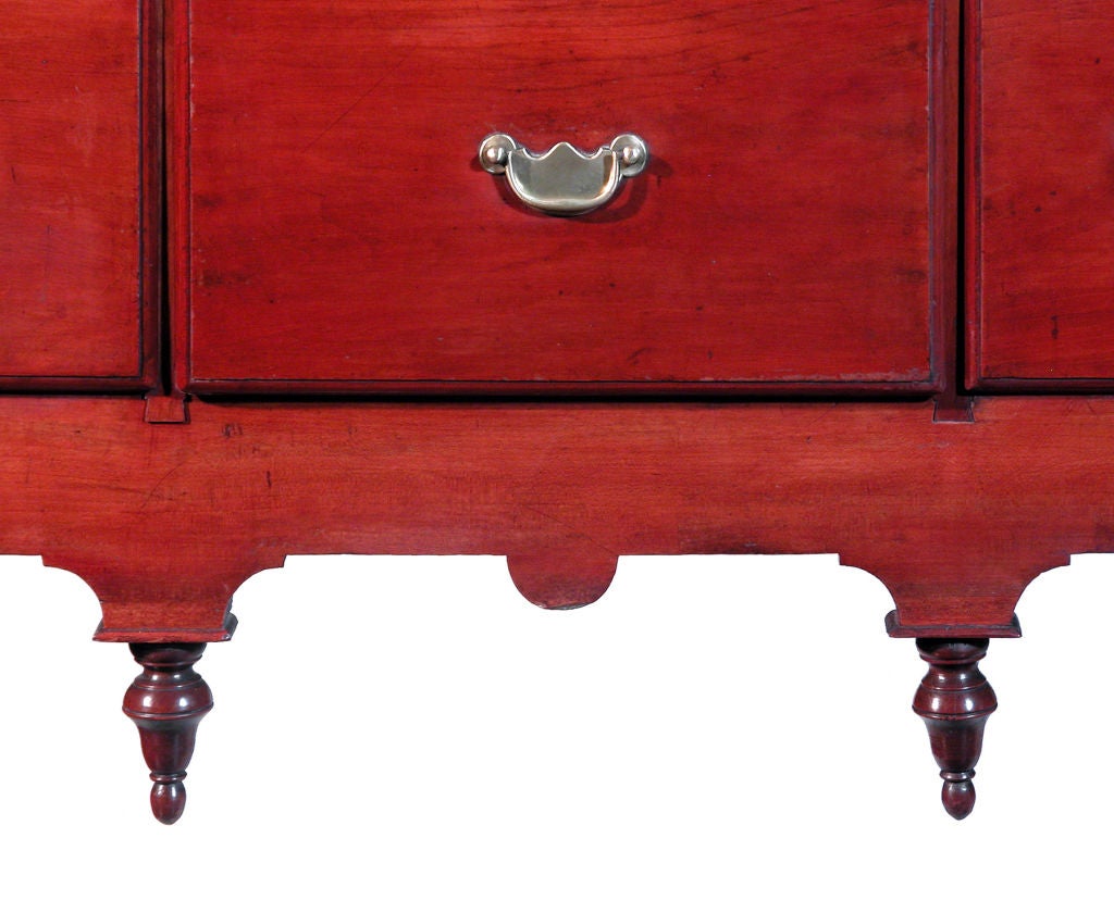 Early Diminutive Cherrywood Queen Anne Highboy, Rhode Island, 1750 In Excellent Condition In Providence, RI