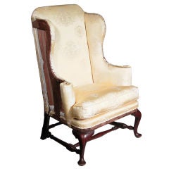 Antique Maple Queen Anne Wing Chair, Boston