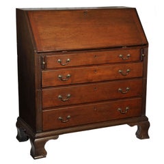 Chippendale Slant-Top Desk with Stop-Fluting, New London, Connecticut